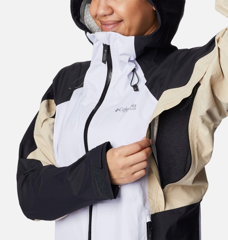 Columbia Mazama Trail Shell Women's Rain Jacket Purple | HKZJPR-302