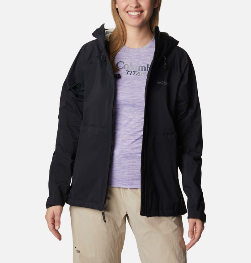 Columbia Mazama Trail Shell Women's Rain Jacket Black | YFCALN-219