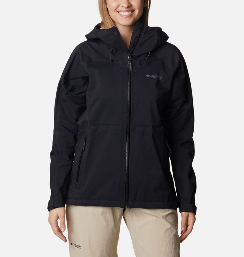 Columbia Mazama Trail Shell Women\'s Rain Jacket Black | YFCALN-219