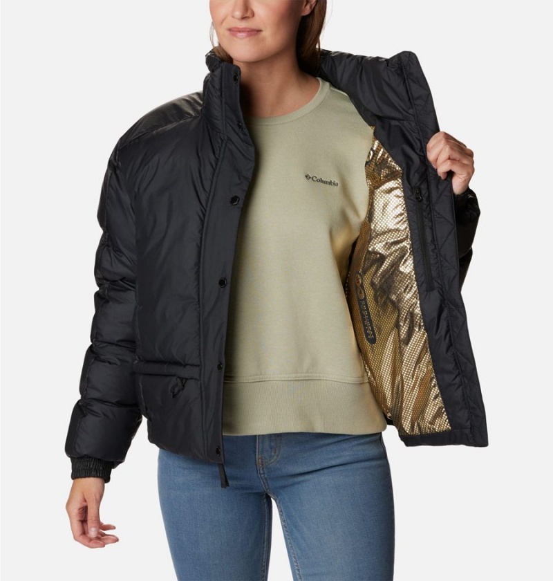 Columbia Mineral Ridge Black Dot Women's Puffer Jacket Black | ZSNBHW-290