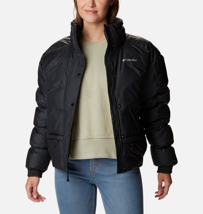 Columbia Mineral Ridge Black Dot Women's Puffer Jacket Black | ZSNBHW-290