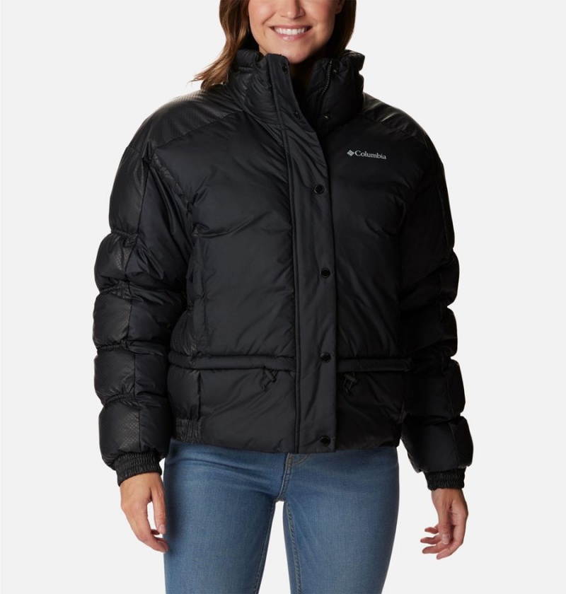 Columbia Mineral Ridge Black Dot Women\'s Puffer Jacket Black | ZSNBHW-290