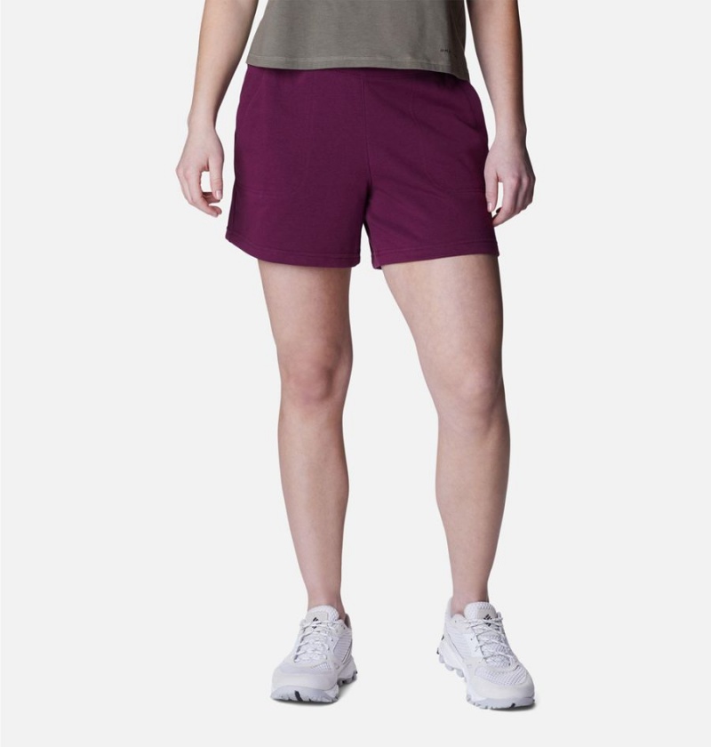 Columbia Mineral Ridge Pull On Women\'s Shorts Purple | AXPMOW-405