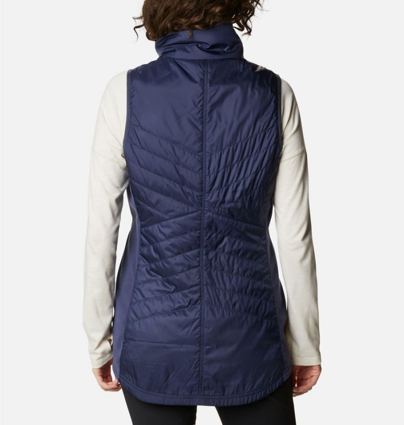 Columbia Mix It Around Long Women's Vest Navy | YWHRTP-506