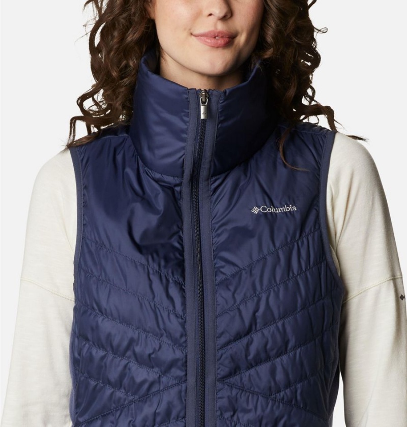 Columbia Mix It Around Long Women's Vest Navy | YWHRTP-506