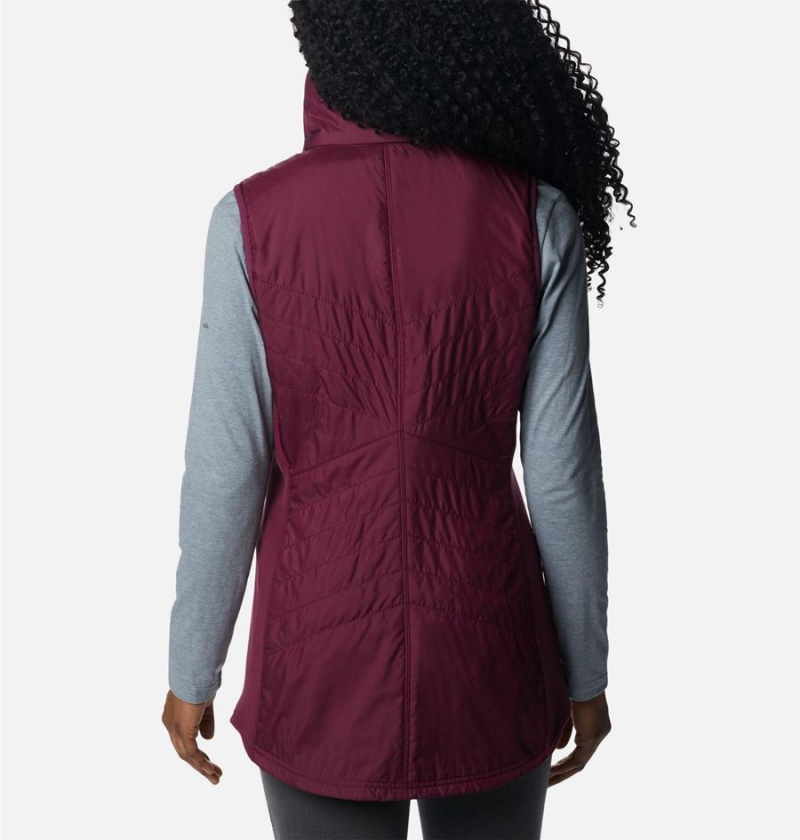 Columbia Mix It Around Long Women's Vest Red | QIVHGT-126