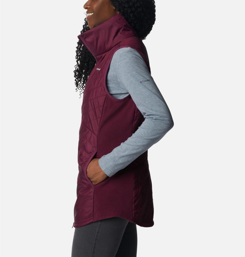 Columbia Mix It Around Long Women's Vest Red | QIVHGT-126