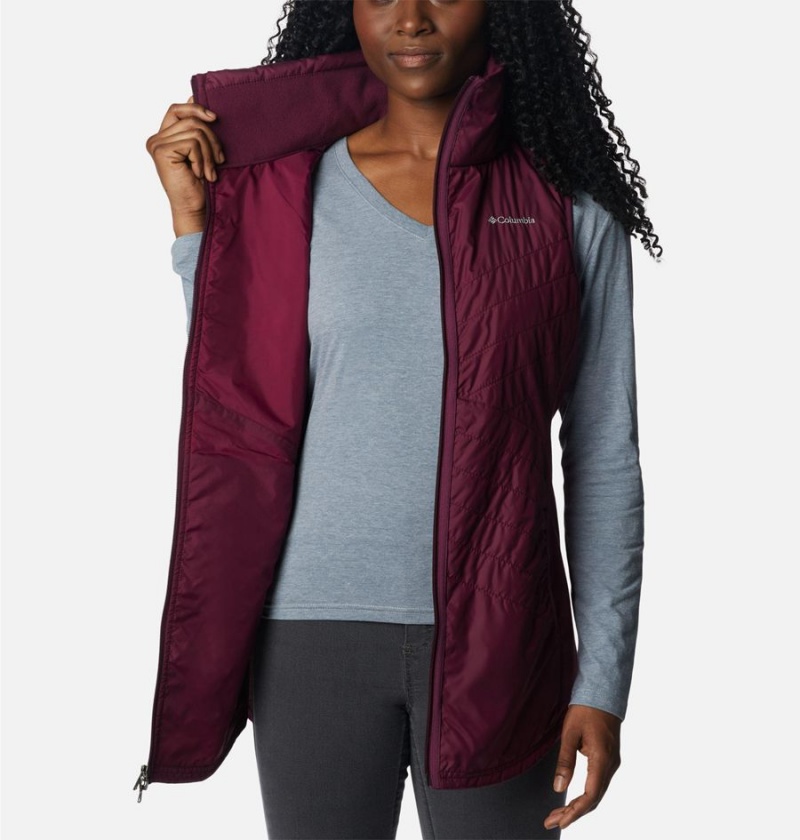 Columbia Mix It Around Long Women's Vest Red | QIVHGT-126