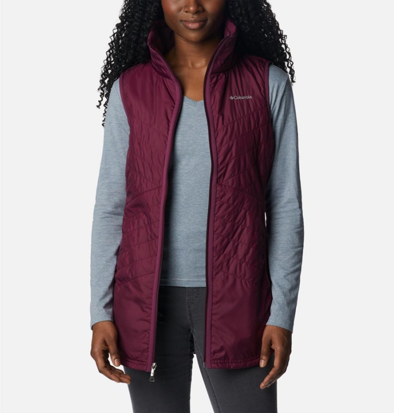 Columbia Mix It Around Long Women's Vest Red | QIVHGT-126