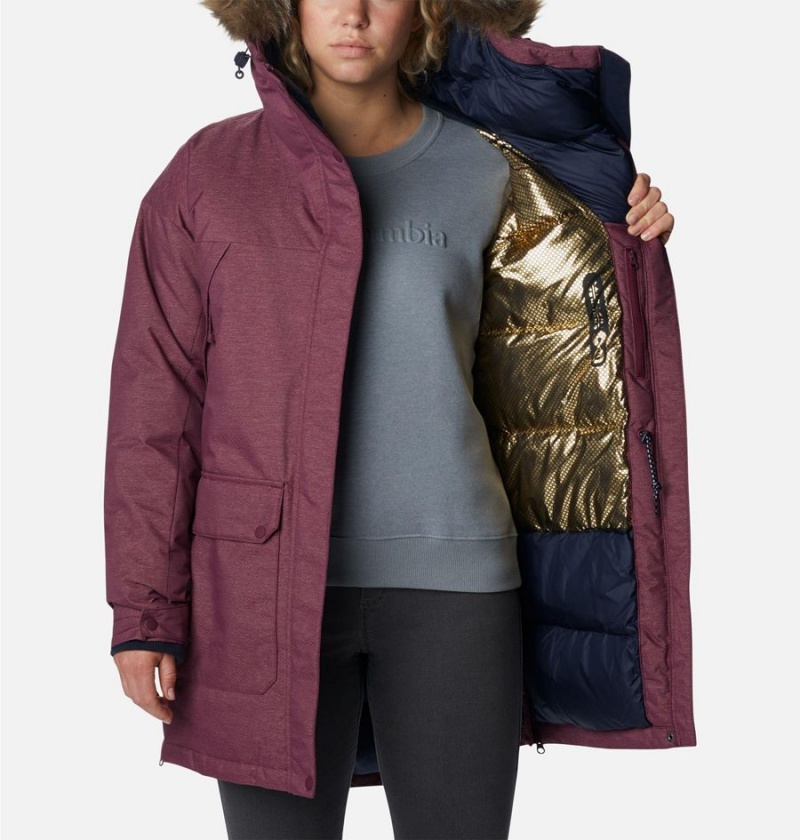 Columbia Mount Si Omni Heat Infinity Down Women's Coats Purple | KDJWUQ-397