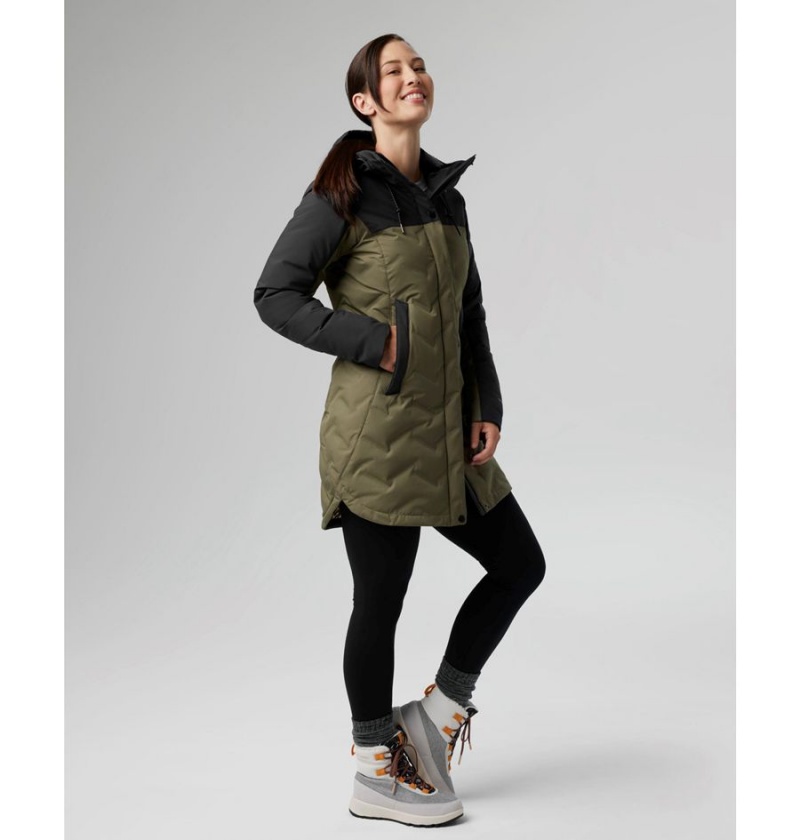 Columbia Mountain Croo II Mid Down Women's Coats Green | OGNCTP-137