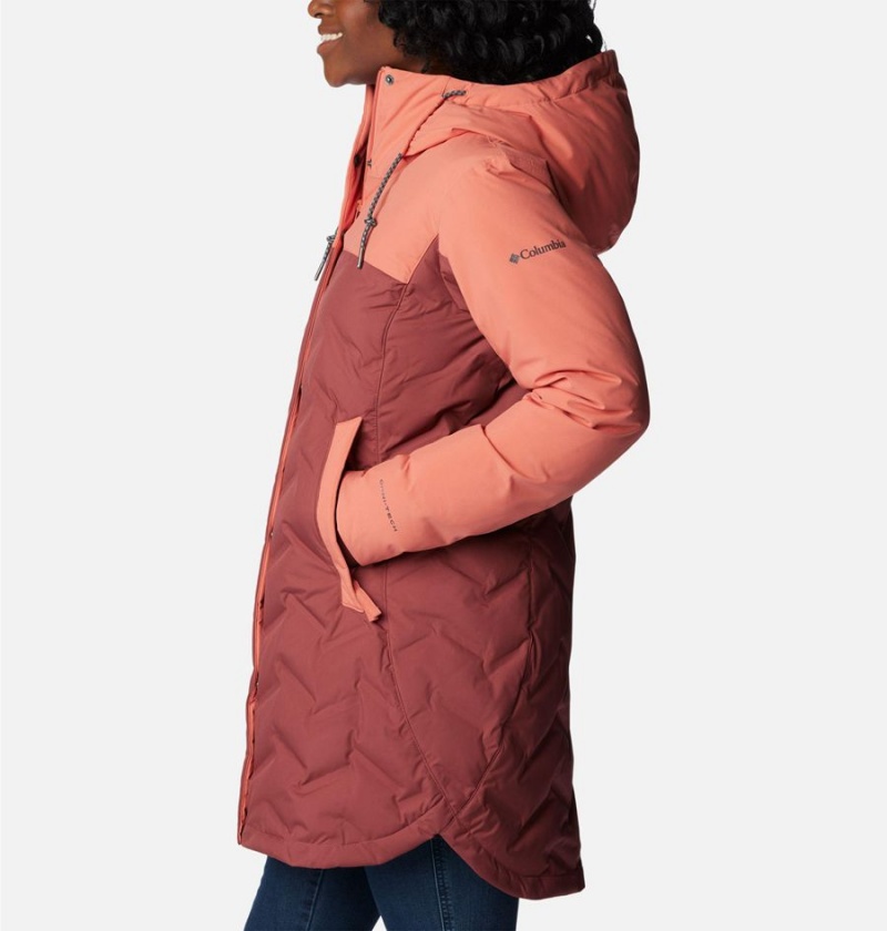 Columbia Mountain Croo II Mid Down Women's Coats Coral | ZGOHSM-397