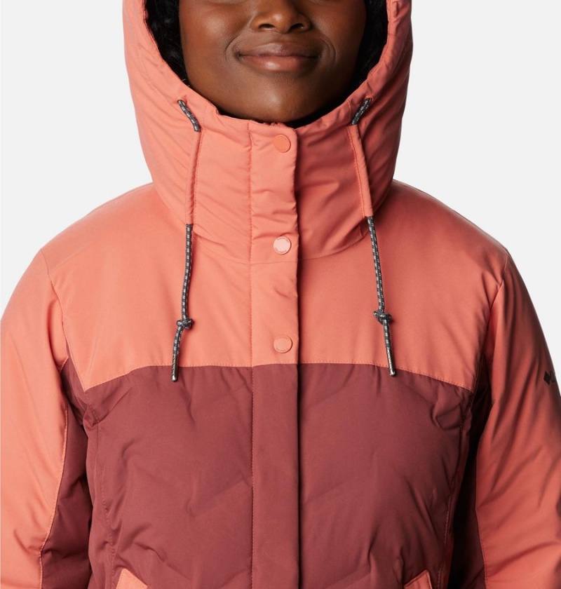 Columbia Mountain Croo II Mid Down Women's Coats Coral | ZGOHSM-397