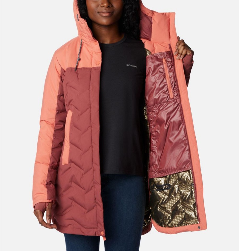 Columbia Mountain Croo II Mid Down Women's Coats Coral | ZGOHSM-397