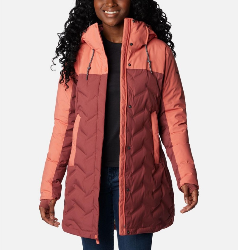 Columbia Mountain Croo II Mid Down Women's Coats Coral | ZGOHSM-397