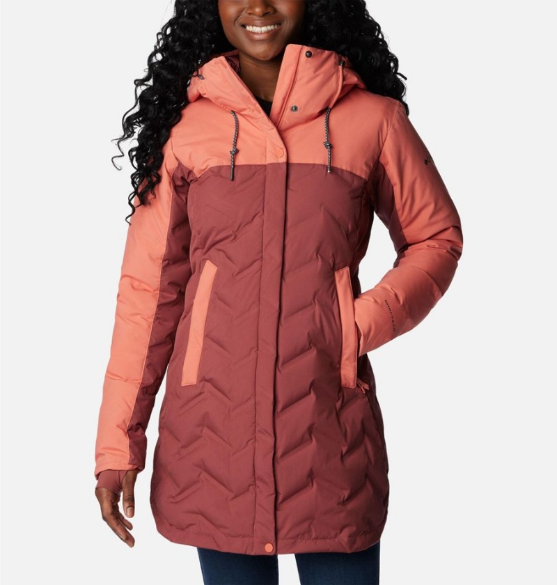Columbia Mountain Croo II Mid Down Women\'s Coats Coral | ZGOHSM-397