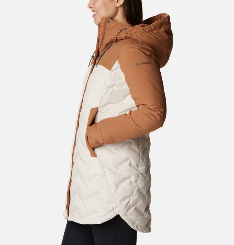 Columbia Mountain Croo II Mid Down Women's Coats White | LNZTXF-089