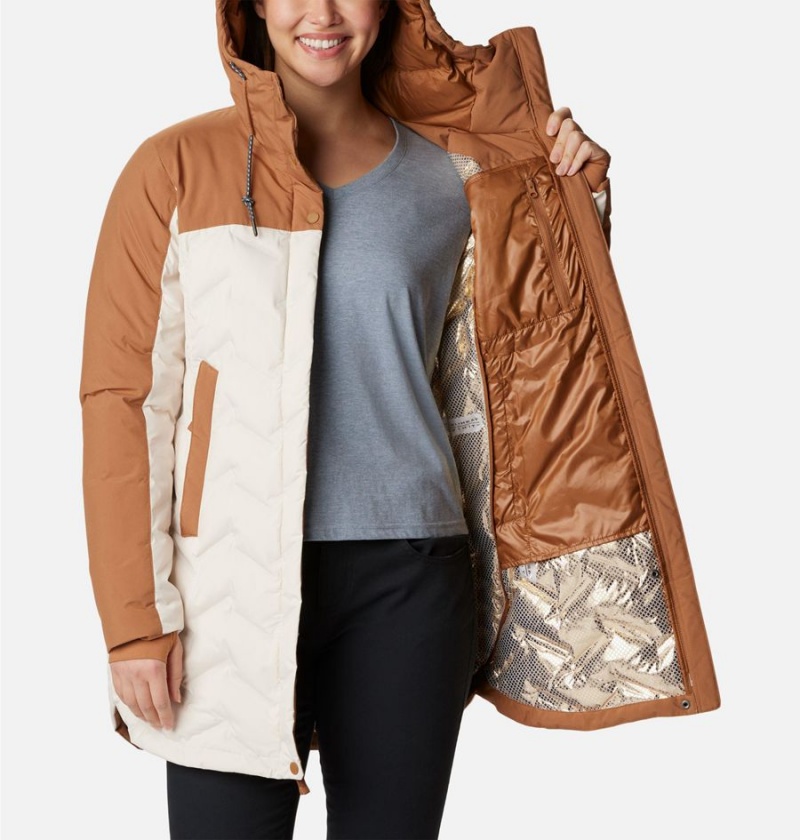 Columbia Mountain Croo II Mid Down Women's Coats White | LNZTXF-089