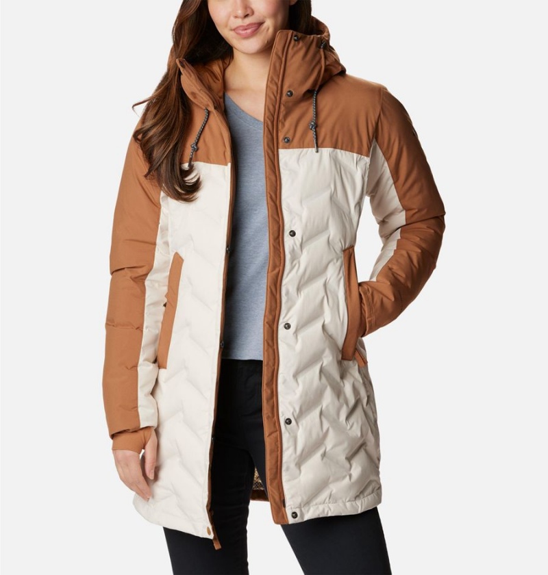Columbia Mountain Croo II Mid Down Women's Coats White | LNZTXF-089