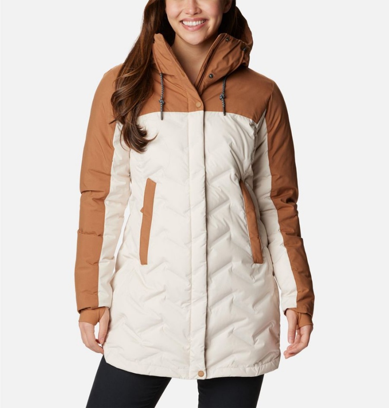 Columbia Mountain Croo II Mid Down Women\'s Coats White | LNZTXF-089