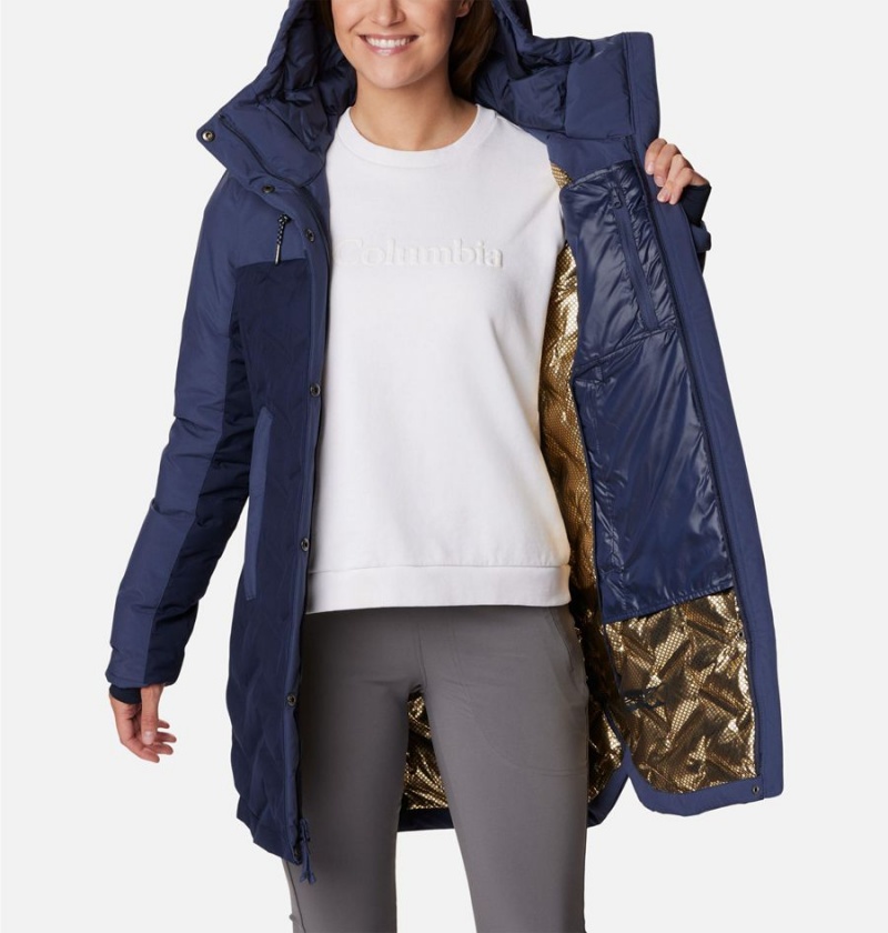 Columbia Mountain Croo II Mid Down Women's Coats Navy | OFIVED-743