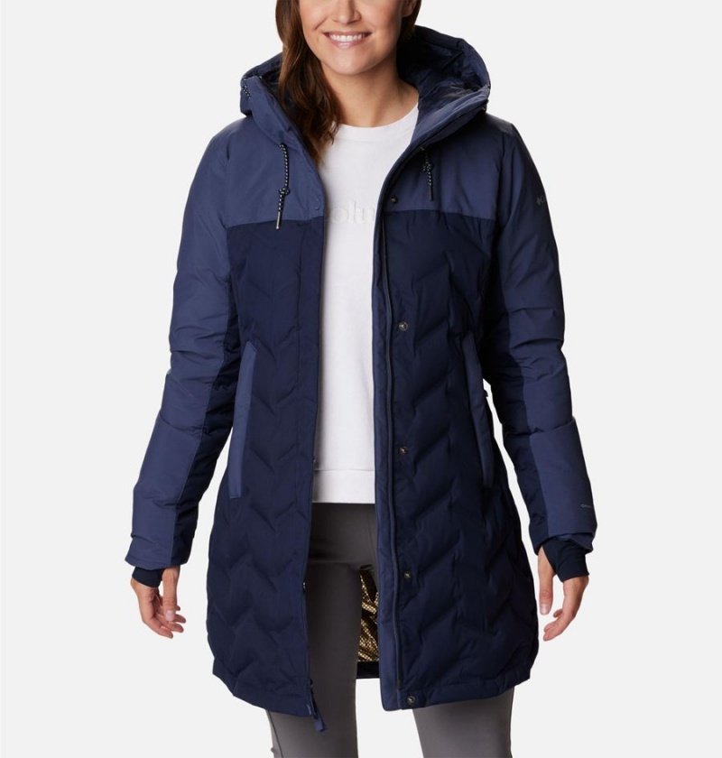 Columbia Mountain Croo II Mid Down Women's Coats Navy | OFIVED-743