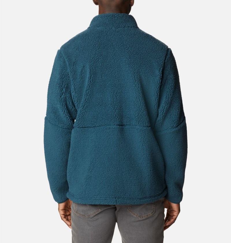 Columbia Mountainside Heavyweight Sherpa Men's Fleece Jacket Turquoise | ONHZSB-089