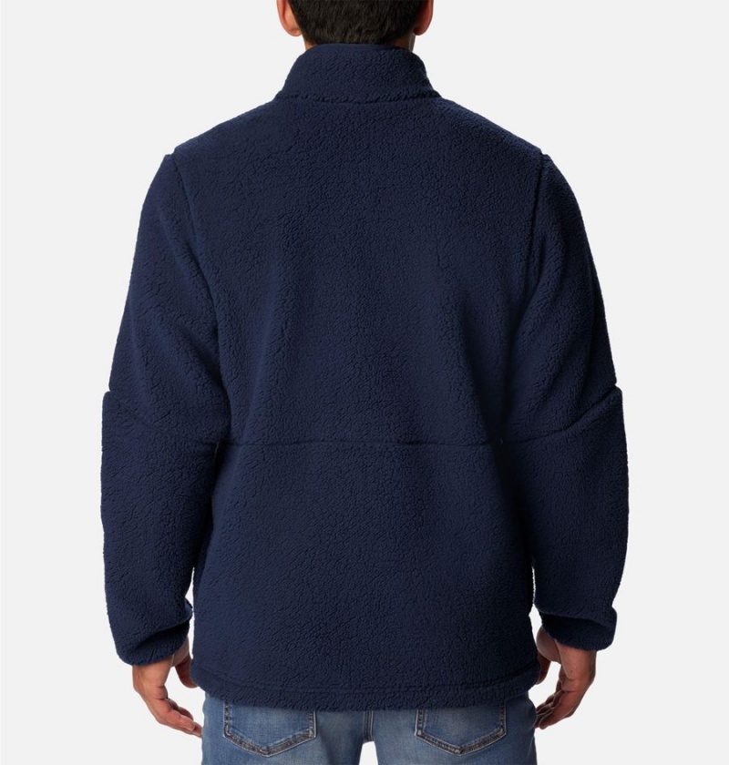 Columbia Mountainside Heavyweight Sherpa Men's Fleece Jacket Navy | XFBWDO-306