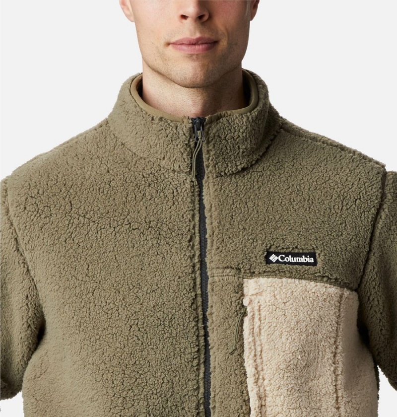 Columbia Mountainside Heavyweight Sherpa Men's Fleece Jacket Green | COGVKN-524