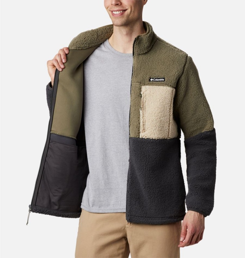 Columbia Mountainside Heavyweight Sherpa Men's Fleece Jacket Green | COGVKN-524