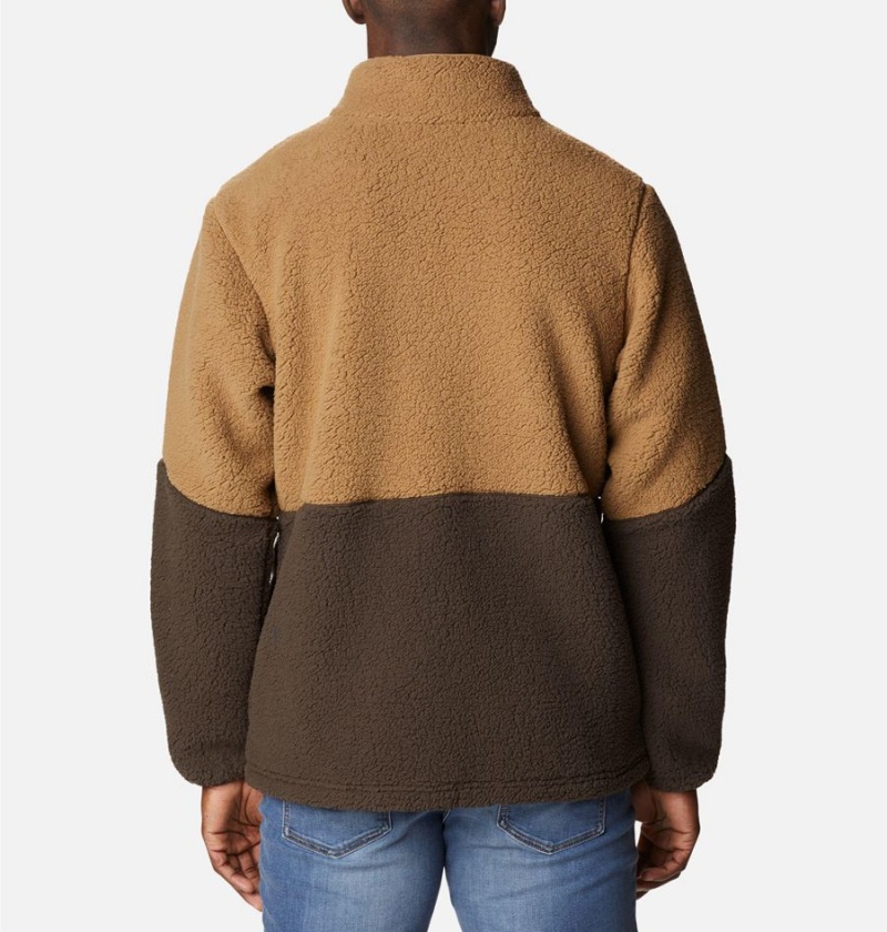 Columbia Mountainside Heavyweight Sherpa Men's Fleece Jacket Brown | XIUYLR-152