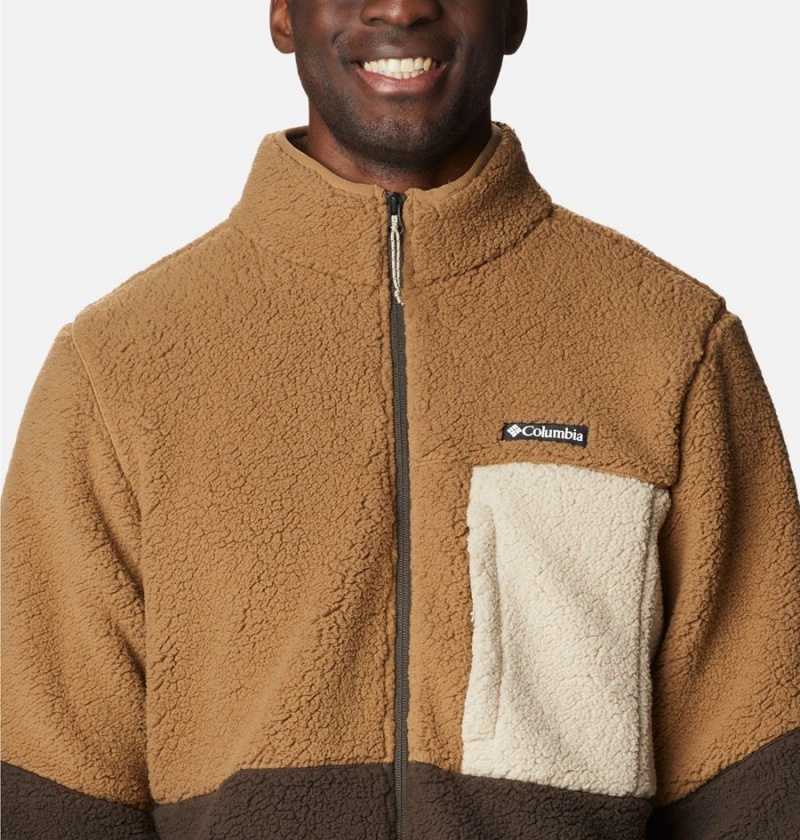 Columbia Mountainside Heavyweight Sherpa Men's Fleece Jacket Brown | XIUYLR-152