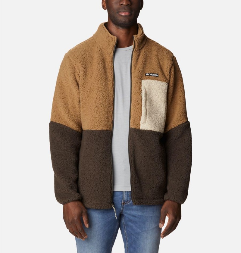Columbia Mountainside Heavyweight Sherpa Men's Fleece Jacket Brown | XIUYLR-152