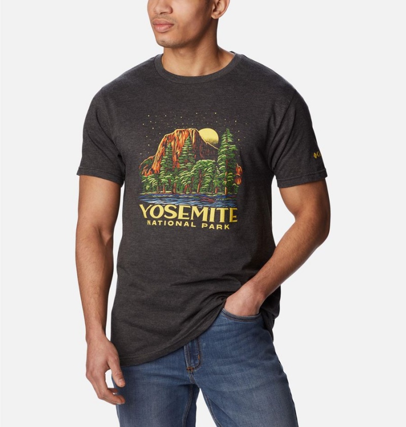 Columbia NP Capitan Yosemite Graphic Men's T-Shirt Grey | OCEQLY-925