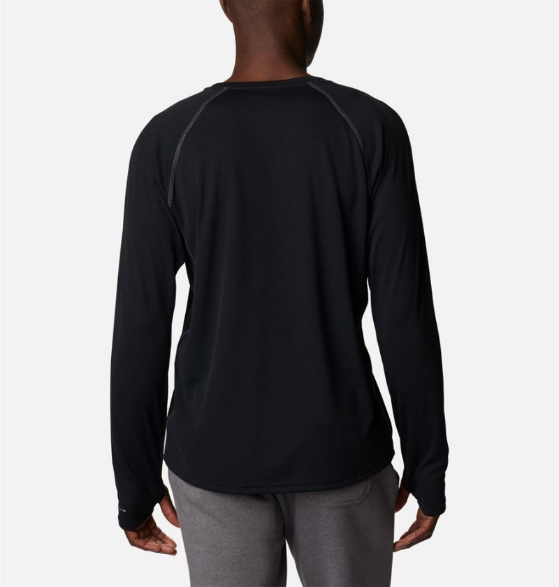 Columbia Narrows Pointe Long Sleeve Men's T-Shirt Black | GHQZPM-503