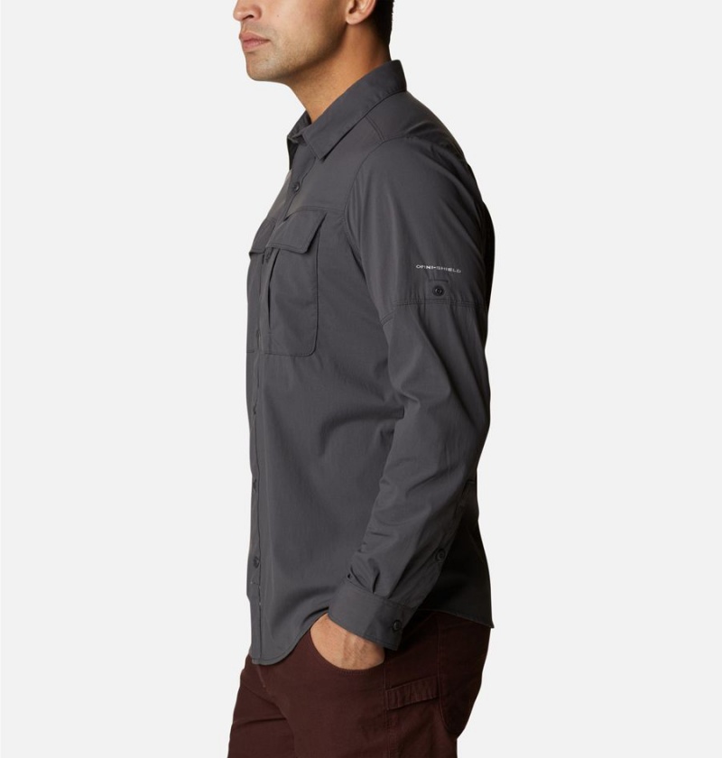 Columbia Newton Ridge II Long Sleeve Men's Shirt Grey | EXSQDT-307
