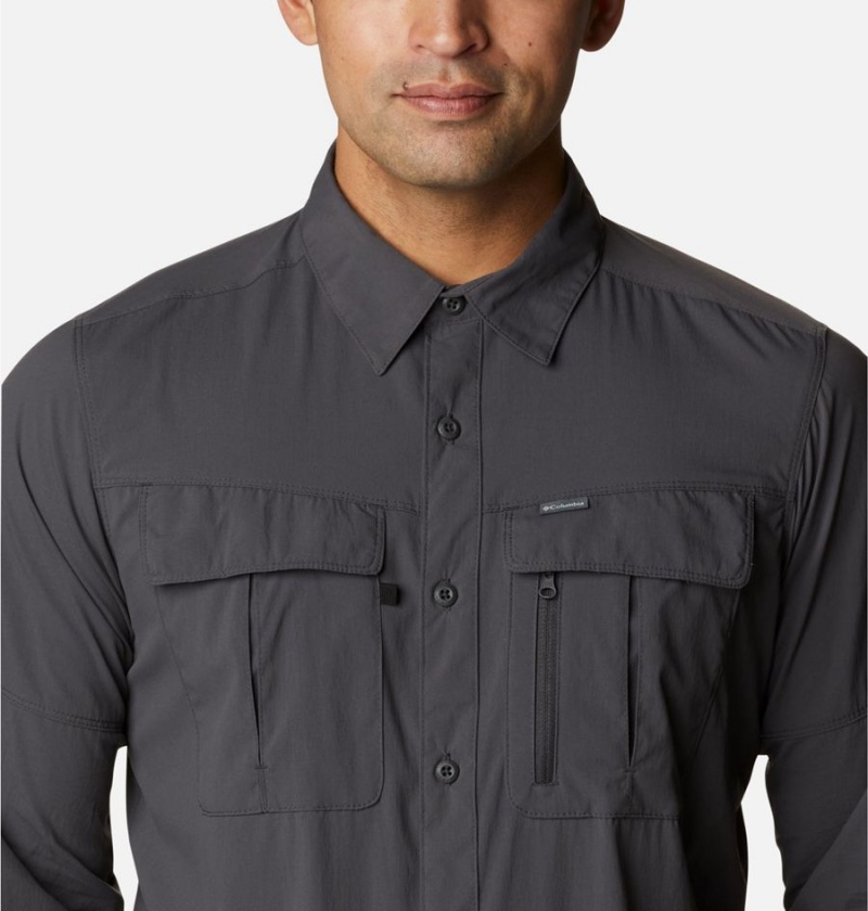 Columbia Newton Ridge II Long Sleeve Men's Shirt Grey | EXSQDT-307