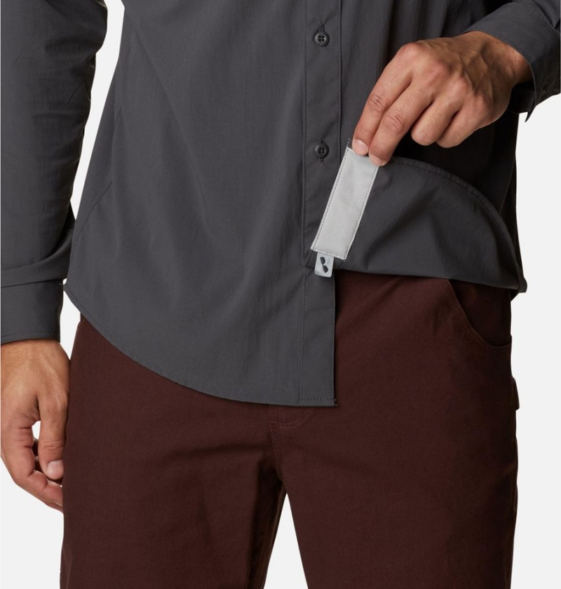 Columbia Newton Ridge II Long Sleeve Men's Shirt Grey | EXSQDT-307