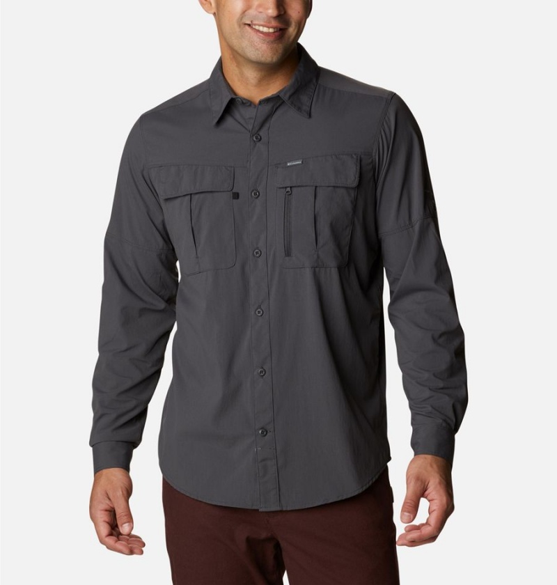Columbia Newton Ridge II Long Sleeve Men\'s Shirt Grey | EXSQDT-307