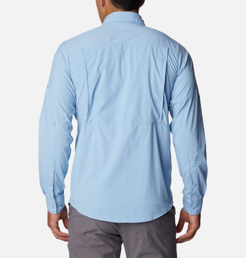 Columbia Newton Ridge II Long Sleeve Men's Shirt Blue | ZUFLSY-257
