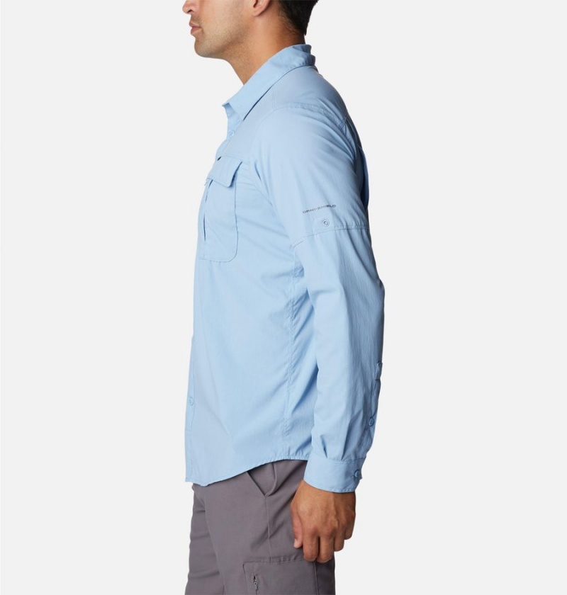 Columbia Newton Ridge II Long Sleeve Men's Shirt Blue | ZUFLSY-257
