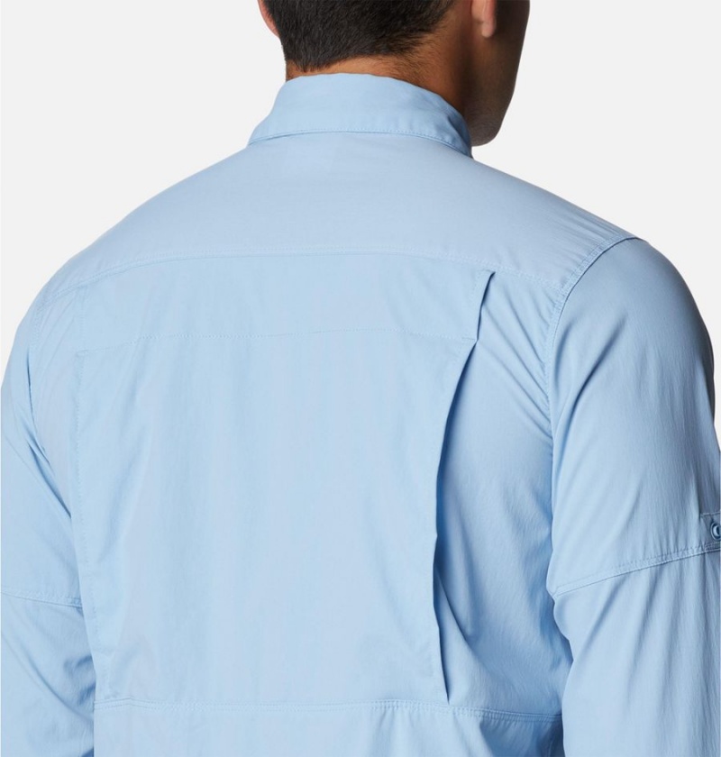 Columbia Newton Ridge II Long Sleeve Men's Shirt Blue | ZUFLSY-257