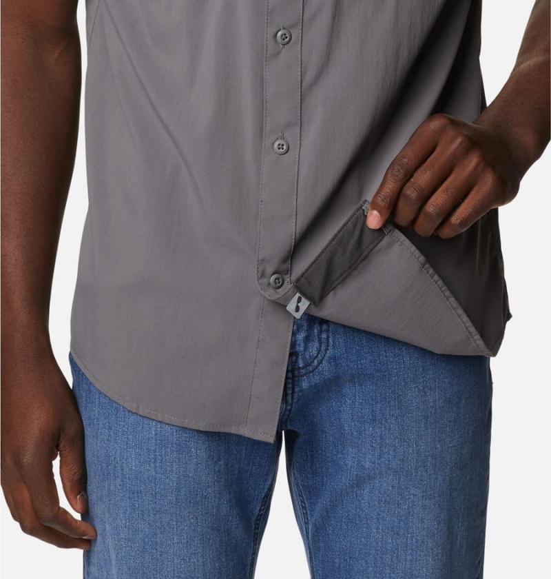 Columbia Newton Ridge II Short Sleeve Men's Shirt Grey | WGKCAQ-572