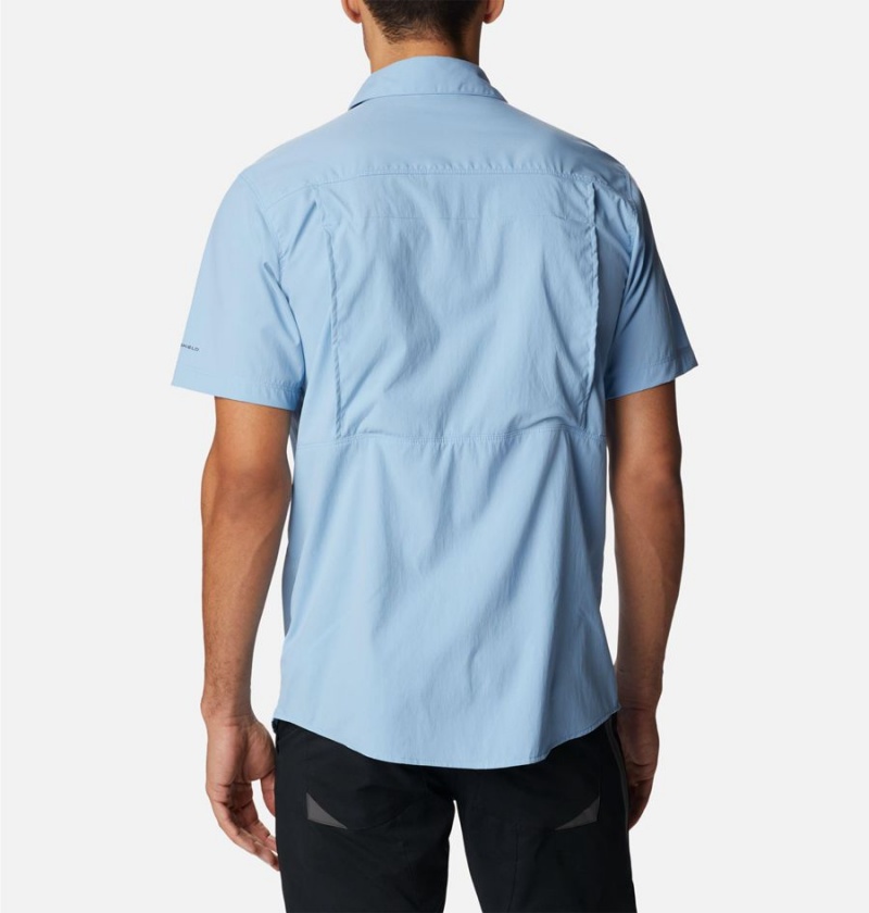 Columbia Newton Ridge II Short Sleeve Men's Shirt Blue | YKJUEM-397