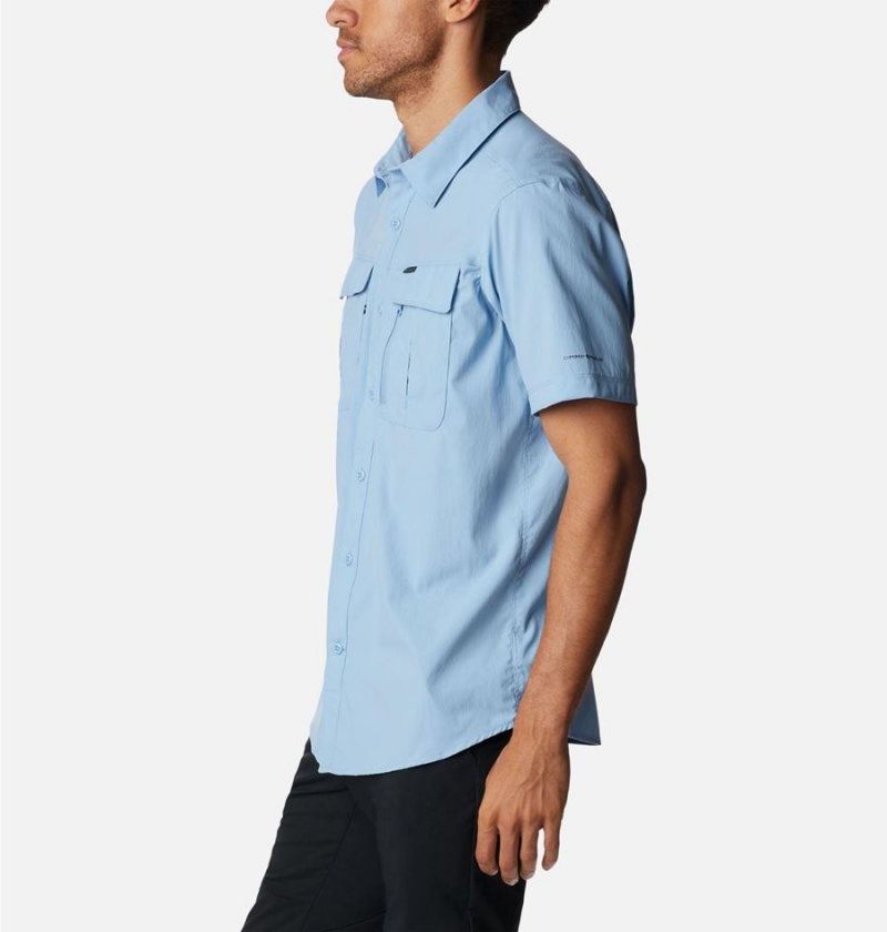 Columbia Newton Ridge II Short Sleeve Men's Shirt Blue | YKJUEM-397