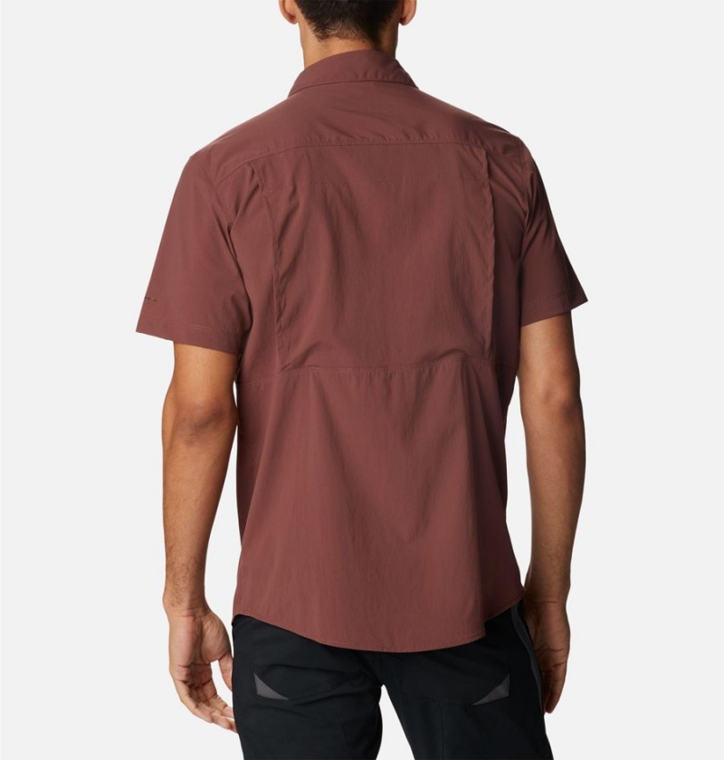 Columbia Newton Ridge II Short Sleeve Men's Shirt Brown | KSGYUW-894