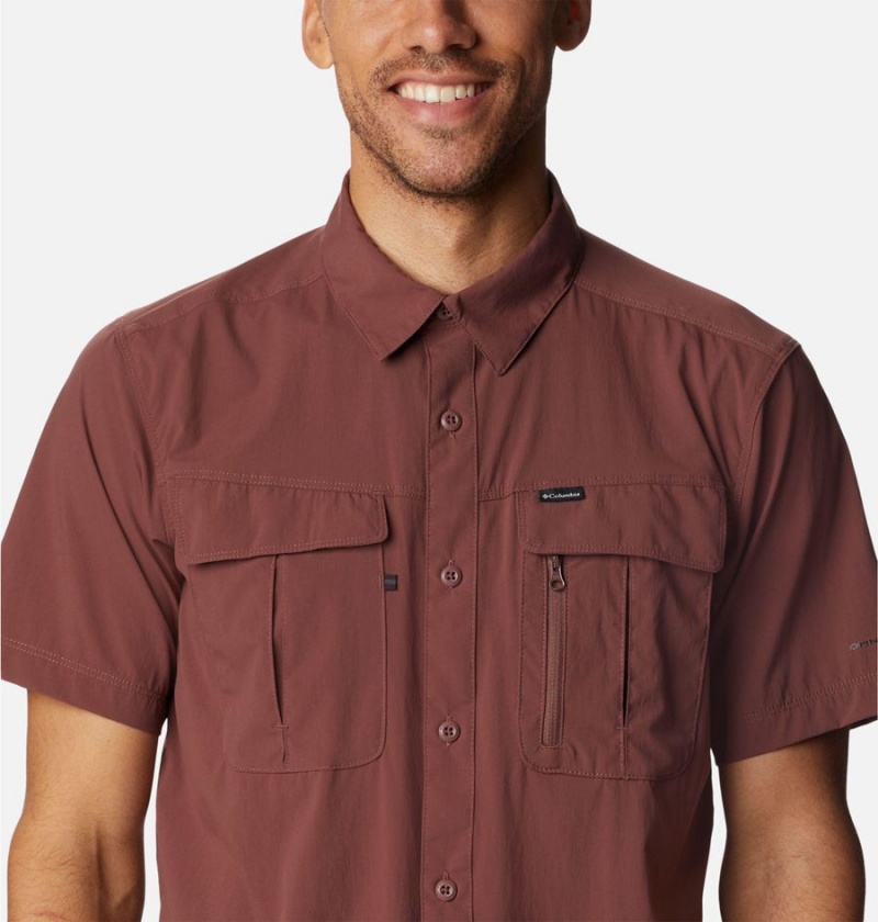 Columbia Newton Ridge II Short Sleeve Men's Shirt Brown | KSGYUW-894