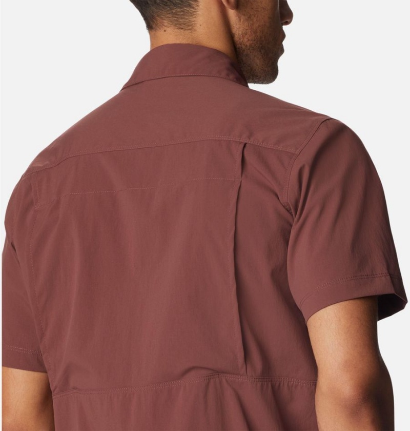 Columbia Newton Ridge II Short Sleeve Men's Shirt Brown | KSGYUW-894