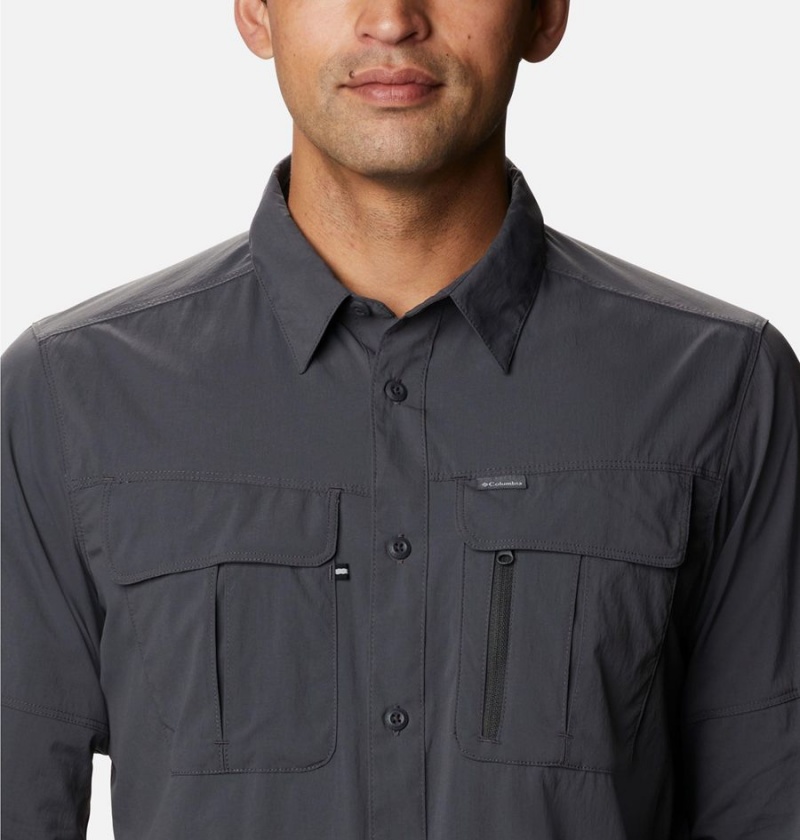 Columbia Newton Ridge Long Sleeve Men's Shirt Grey | XPENOI-140