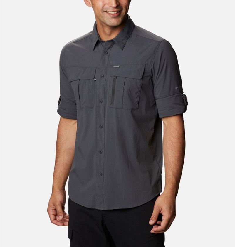 Columbia Newton Ridge Long Sleeve Men's Shirt Grey | XPENOI-140